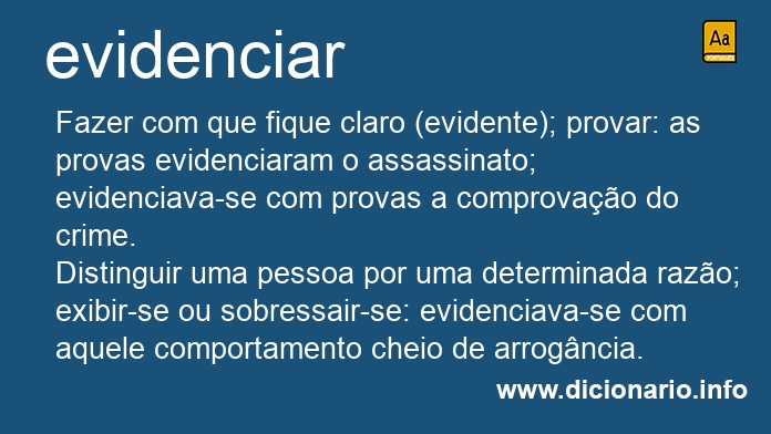 Significado de evidencie