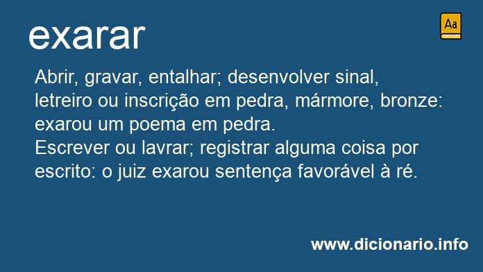 Significado de exarareis