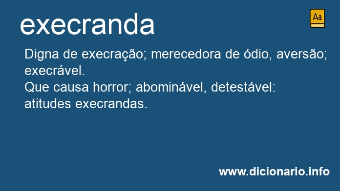 Significado de execrandas