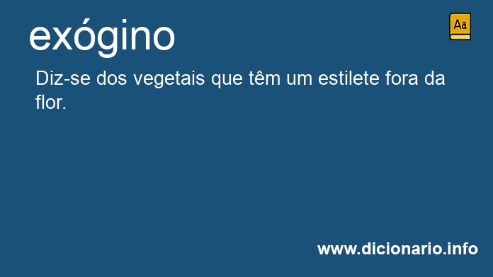 Significado de exgino