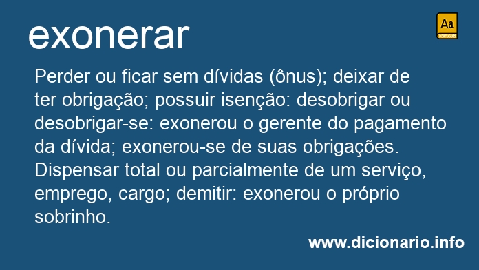 Significado de exonerou