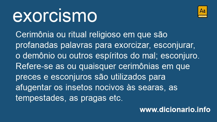 Significado de exorcismos