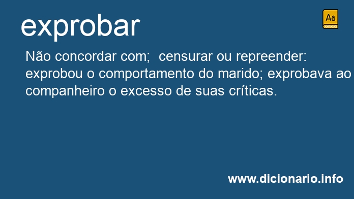 Significado de exprobaria