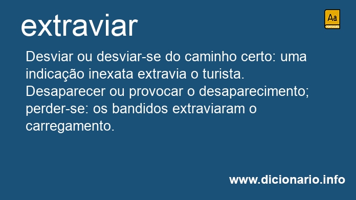 Significado de extraviai