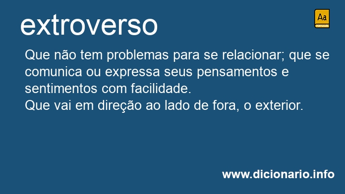 Significado de extroversa