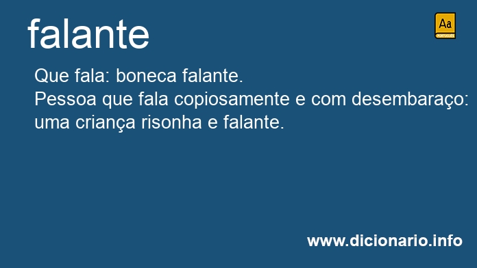 Significado de falantes