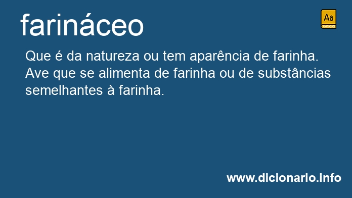 Significado de farinceos