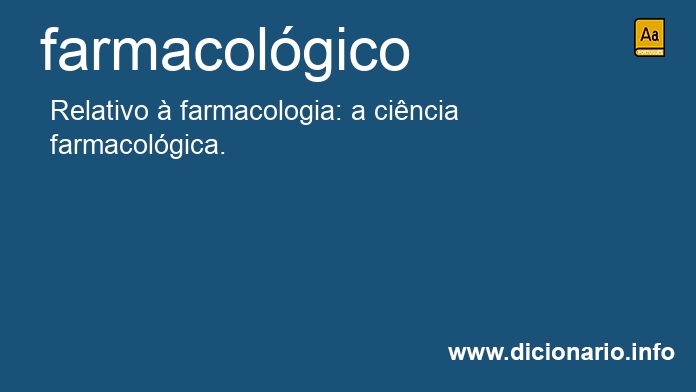 Significado de farmacolgica