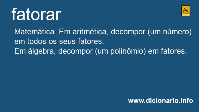 Significado de fatoraram