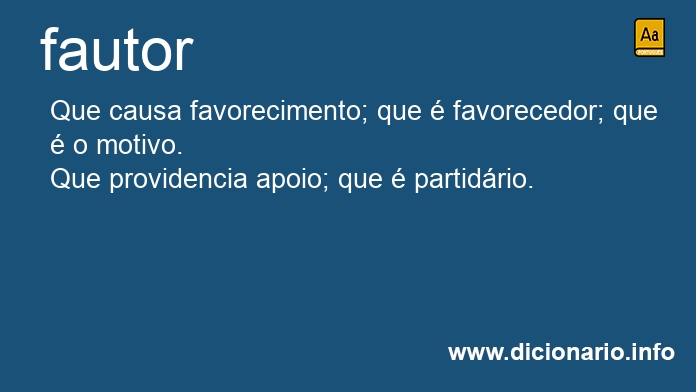 Significado de fautor