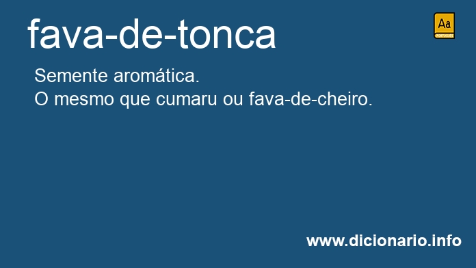 Significado de fava-de-tonca