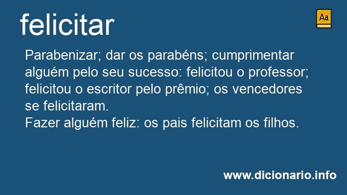 Significado de felicitars