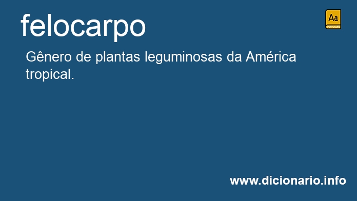 Significado de felocarpo