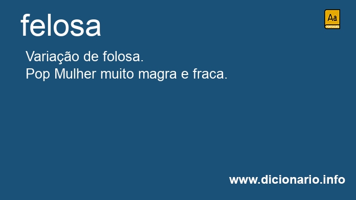 Significado de felosa