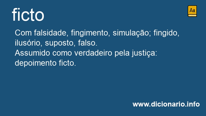 Significado de ficto