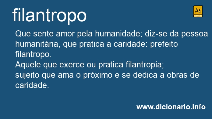 Significado de filantropa