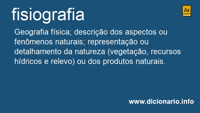 Significado de fisiografia