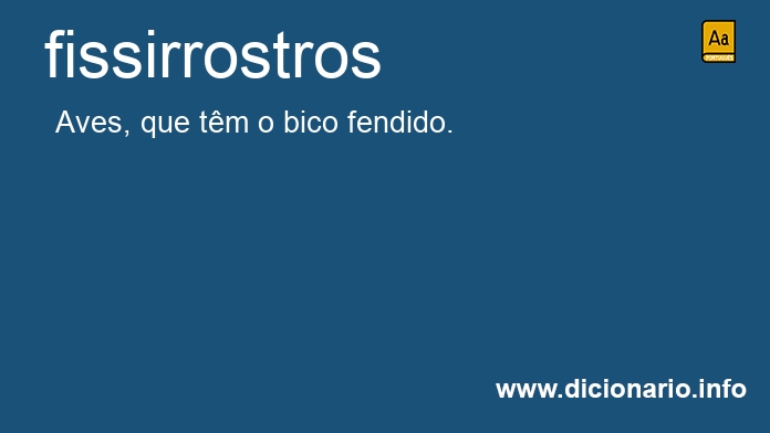 Significado de fissirrostros