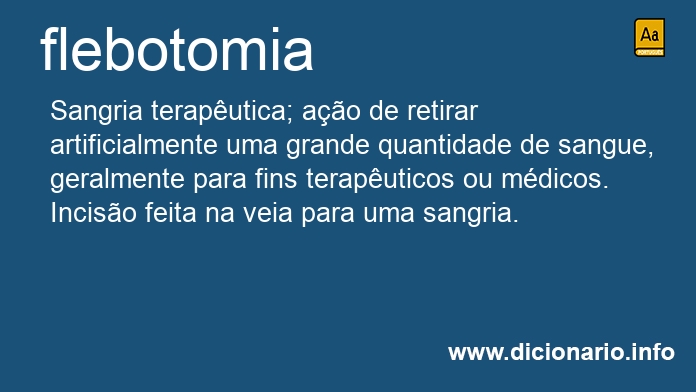 Significado de flebotomia