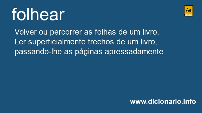 Significado de folhear