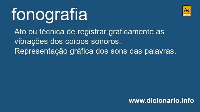 Significado de fonografia