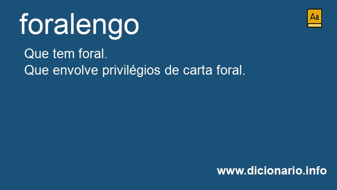 Significado de foralengo