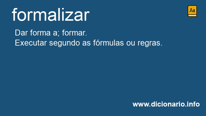 Significado de formalizar