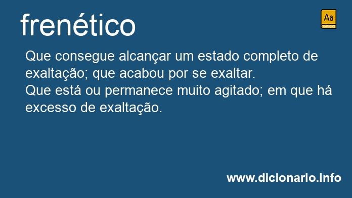 Significado de frentica