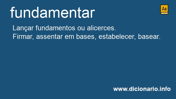 Significado de fundamentarem