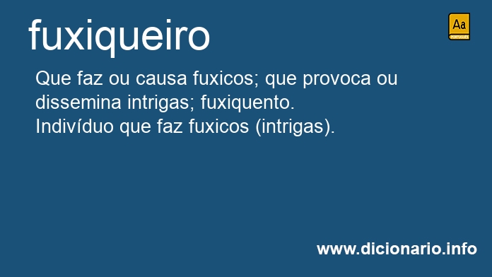 Significado de fuxiqueiros