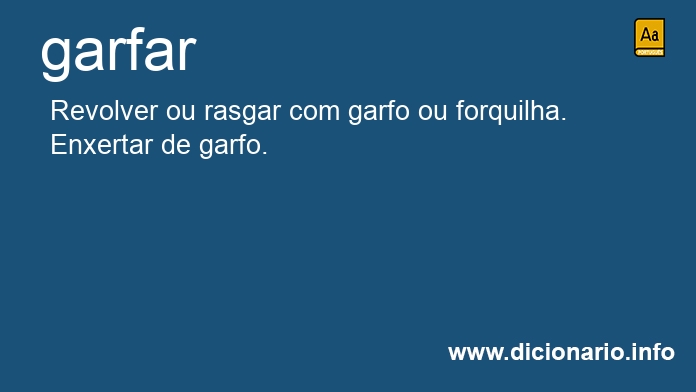 Significado de garfar