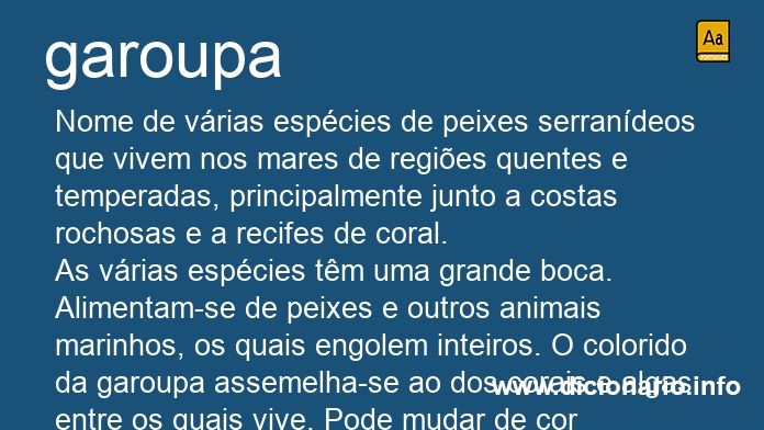 Significado de garoupas