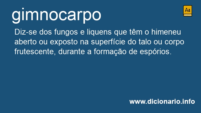 Significado de gimnocarpo