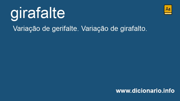 Significado de girafalte