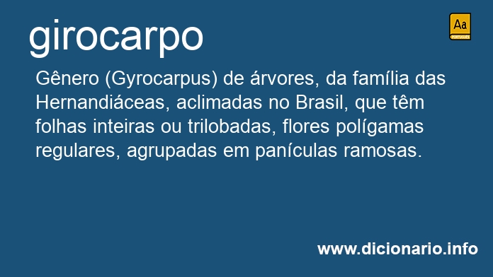 Significado de girocarpo