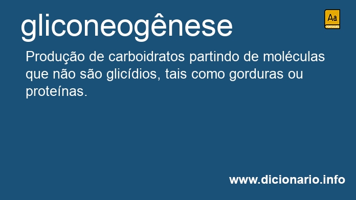 Significado de gliconeognese