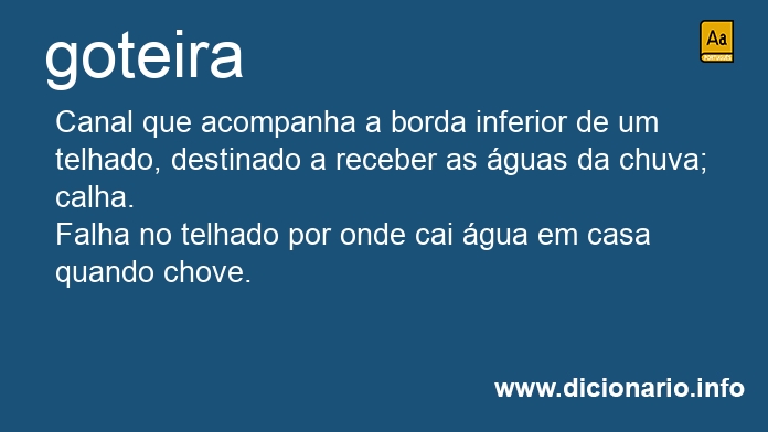 Significado de goteira