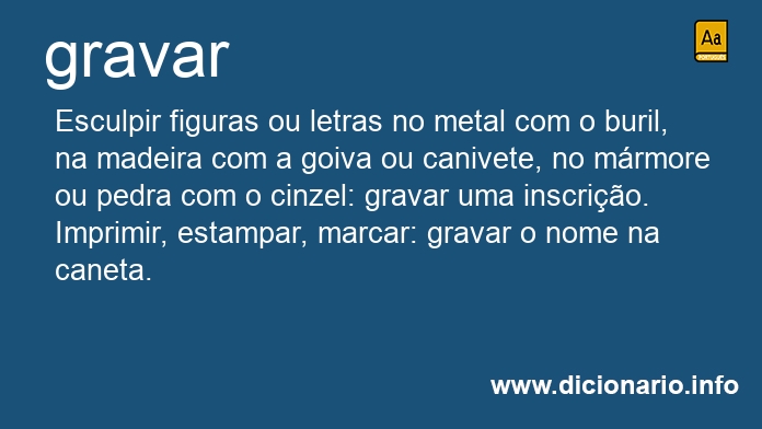 Significado de gravarei