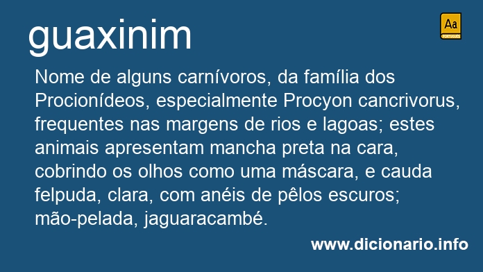 Significado de guaxinins