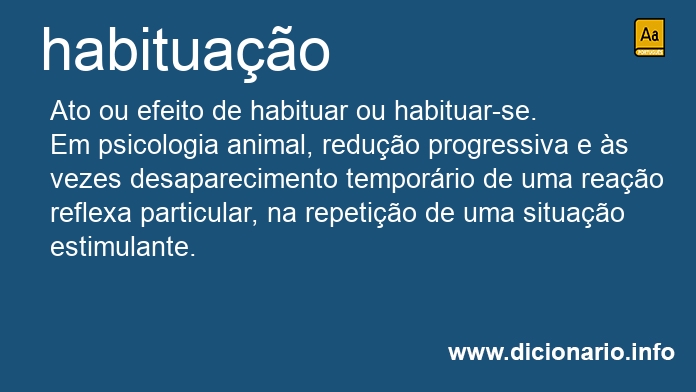 Significado de habituao