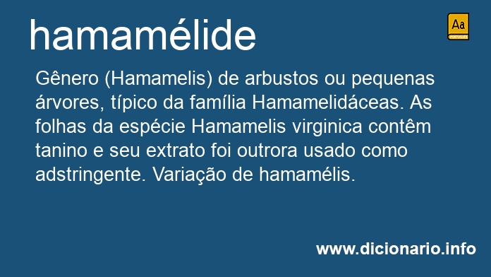 Significado de hamamlide