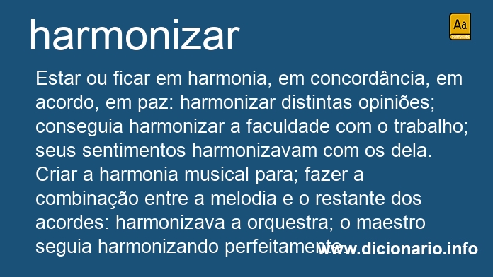 Significado de harmoniza