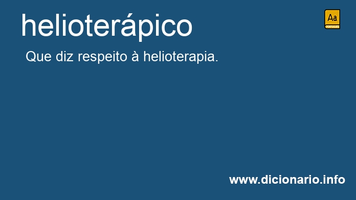 Significado de helioterpico