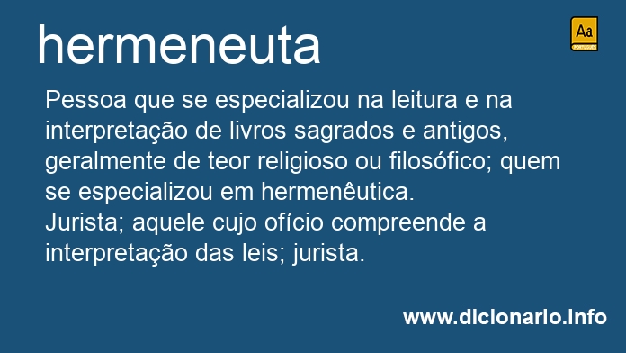 Significado de hermeneuta