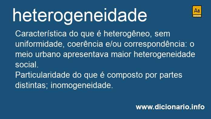 Significado de heterogeneidade