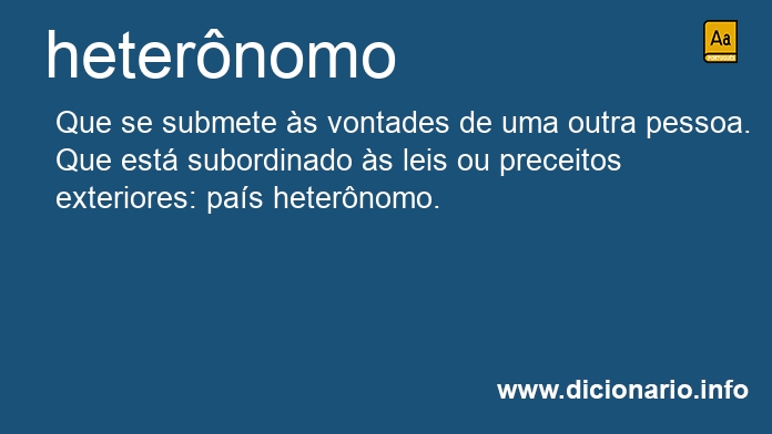 Significado de heternoma