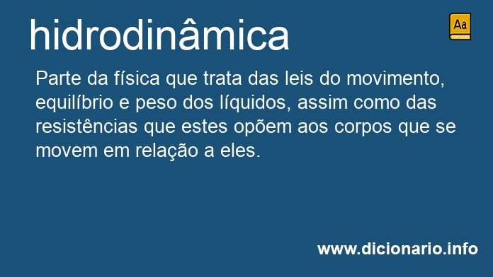 Significado de hidrodinmica