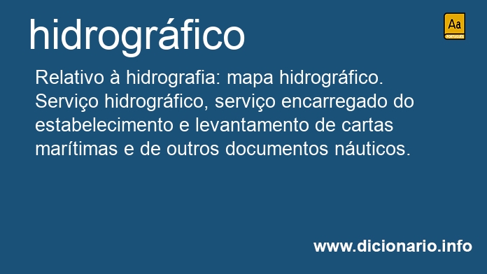 Significado de hidrogrfica