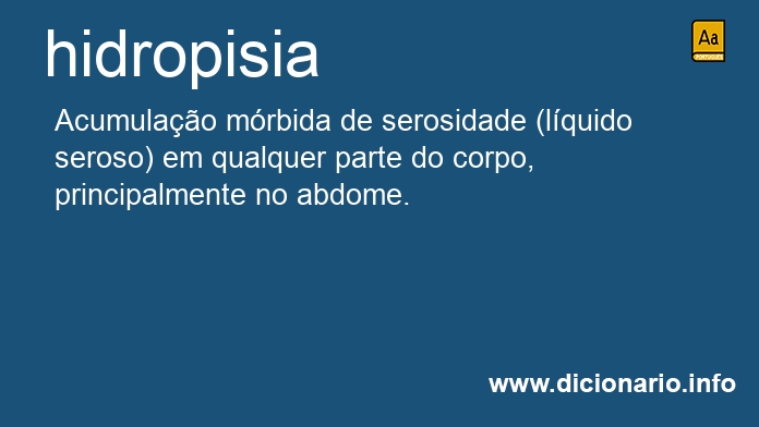 Significado de hidropisia