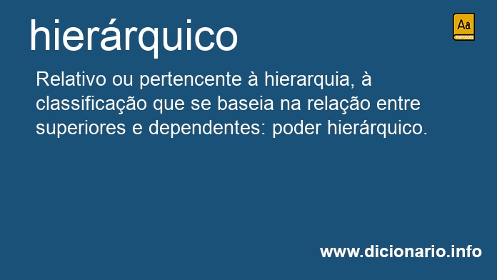 Significado de hierrquica